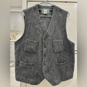 Roots Vintage Gray Heather Wool Blend Knit Vest